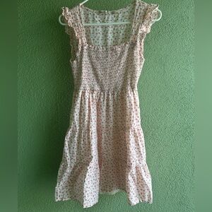Liberty Love Pink and White Tiered Ruffled Midi Dress